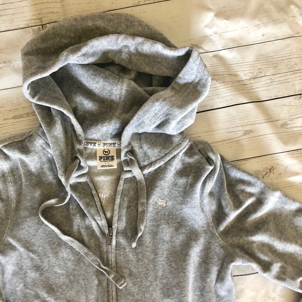 PINK Velour Zip-up Hoodie